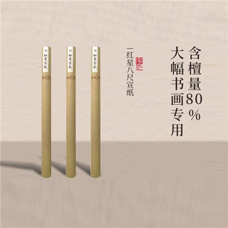 紅星宣紙旗艦店紅星宣紙正品紅星牌生宣國畫創(chuàng)作紙大尺寸大規(guī)格國展書畫毛筆書法紙手工特皮八尺宣紙10張裝